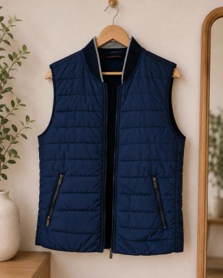 Chaleco Zara Azul Marino
