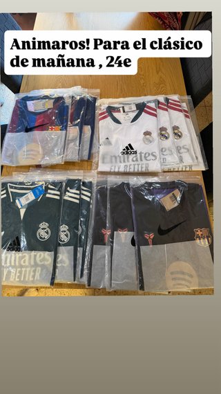 Camisetas de fútbol para El Clásico