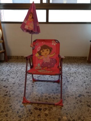 Sillita de playa con sombrilla Dora Exploradora