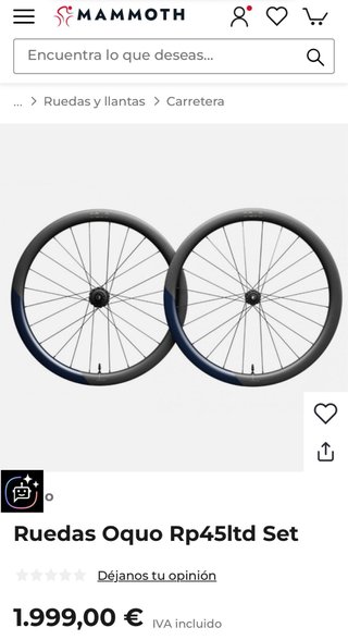 Ruedas Oquo Rp45ltd Carbono tubeless