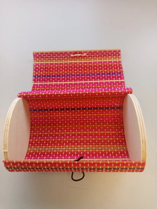 Caja de Almacenaje colorida de  madera y Bambú