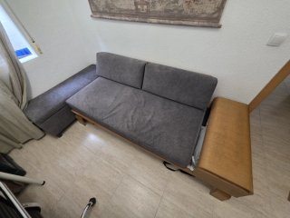 Sofá Estilo Nórdico con Estructura de Madera Ikea