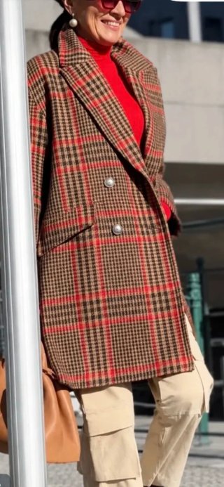 Abrigo Oversize Cuadros Zara Tallas XS y S