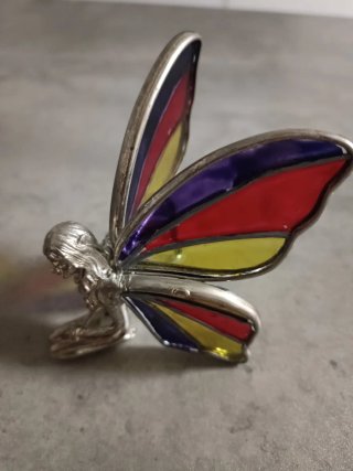 Figura Decorativa de Hada con Alas de Cristal