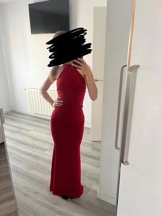 Vestido Largo Rojo Talla XS