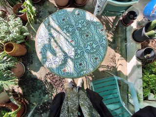 Mesa de Jardín Vintage Años 70
