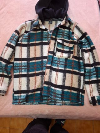 Sobrecamisa de cuadros Zara Talla L