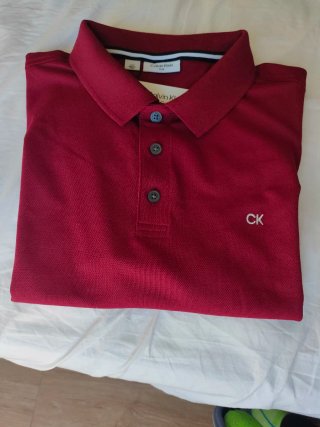 Polo Calvin Klein Burdeos Talla S