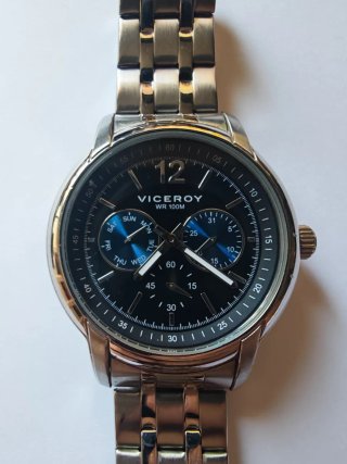 Reloj Viceroy Esfera Negra y Plateada