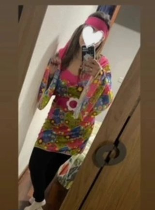 Disfraz Hippie Mujer Talla S - años 70