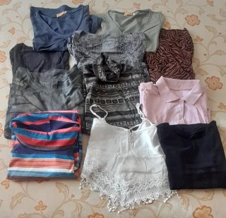 Lote de 11 camisetas y tops variados