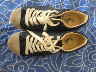 Zapatillas El Ganso lona azul y puntera de ante 39