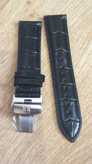 Correa Tissot de Piel Negra 22mm