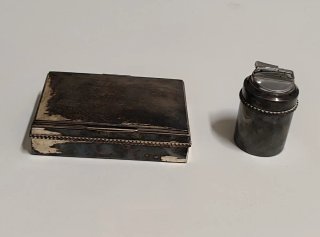 Caja de Puros y Mechero de Plata
