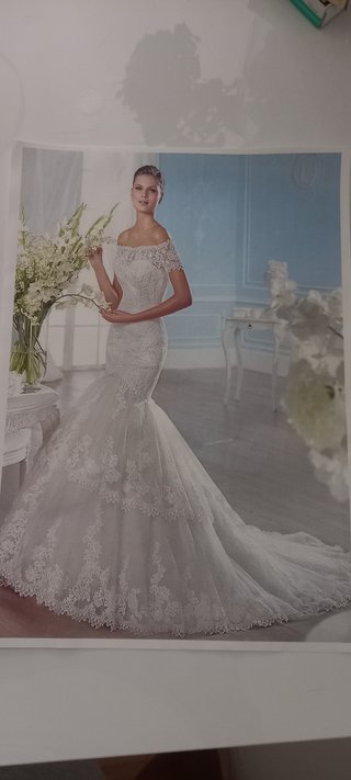 Vestido de novia San Patrick con velo y cancán