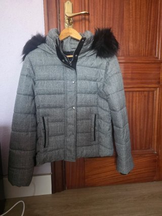 Chaqueta Acolchada Kiabi Gris Talla 36
