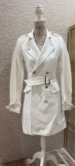 Gabardina larga Morgan blanca