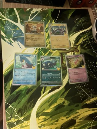 5 Cartas Pokémon Colección 25 Aniversario