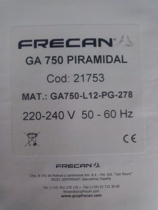 Filtros Campana Frecan GA 750 Piramidal
