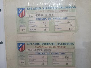 6 Entradas Atlético de Madrid antiguas futbol
