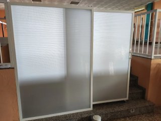 Puerta Corredera con Barandilla Aluminio 12 metros