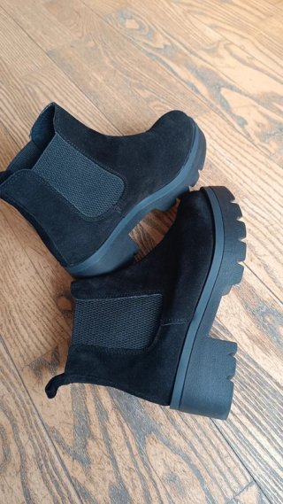 Botines de Ante Negros Talla 35
