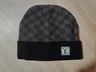 Nuevo Gorro Louis Vuitton Negro y Gris