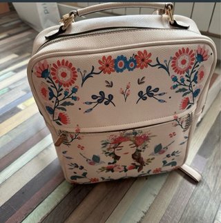 Mochila Parfois Floral Beige