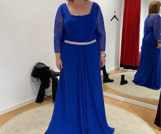 Vestido largo de fiesta azul