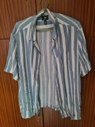 Camisa H&M Rayas Azules y Blancas
