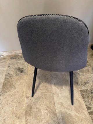 4 Sillas de Comedor Gris Oscuro