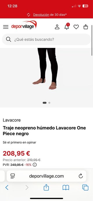 Traje de Neopreno Lavacore One Piece Negro