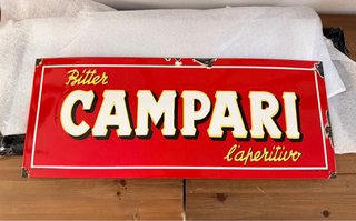 Placa Esmaltada Campari Vintage