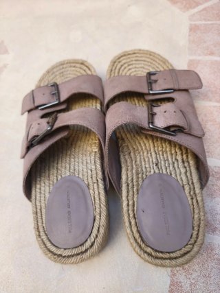 Sandalias de esparto Pull&Bear beige
