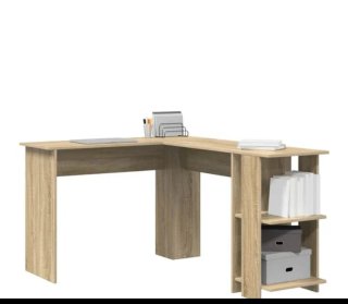 Escritorio en L de madera