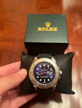 Reloj Rolex Yacht Master Negro Plata