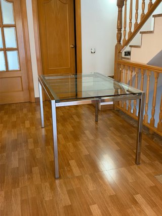 Mesa de Comedor Extensible de Cristal