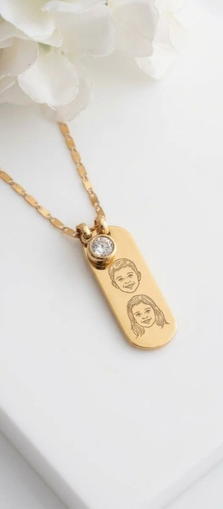 Colgante Fino Personalizado Dorado