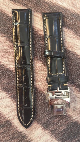 Correa de Piel Longines 19mm Negra