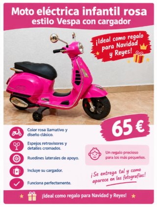 Moto Eléctrica Infantil Rosa