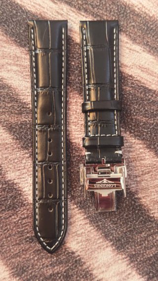Correa de Piel Longines 20mm Negra