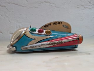 Juguete de Hojalata Vintage Moon Rocket