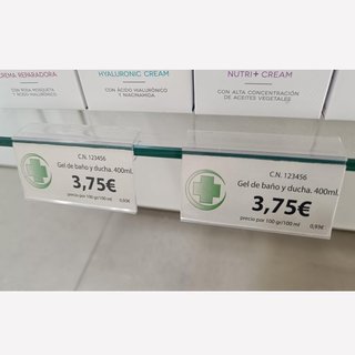 50 Portaprecios para Estantería 60x38 mm