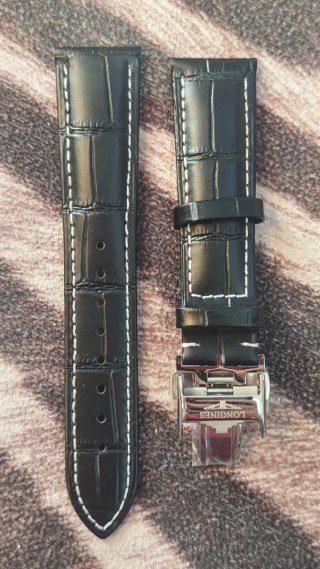 Correa de Piel Longines 21mm Negra