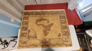 Rarísimo Mapa Mural África Ilustración Francesa