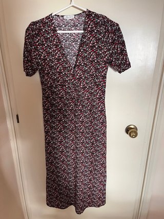 Vestido midi estampado floral