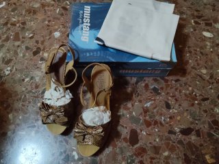 Sandalias de cuña Mustang Animal Print Talla 39