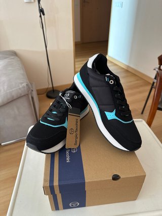 Zapatillas Sergio Tacchini Negras y Turquesa