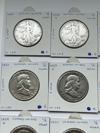 Colección de 20 Monedas Antiguas de Plata USA
