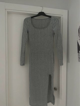 Vestido Gris de Punto